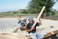 Deck crew on a break